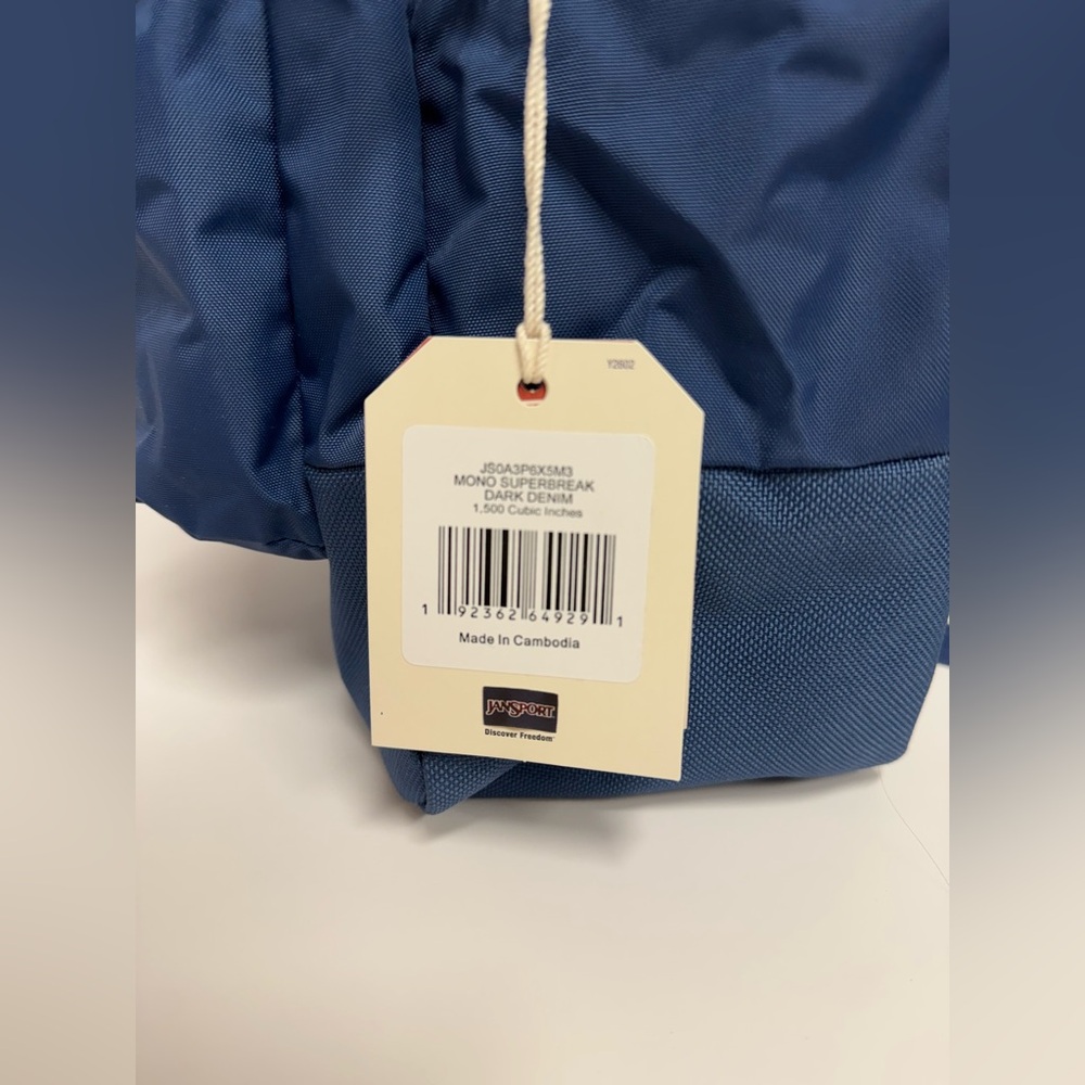 JanSport Mono Superbreak, Dark Denim - New - Picture 4 of 11